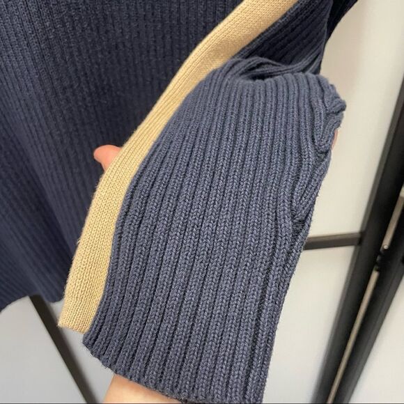 [xl] Eddie Bauer Men’s Vintage Navy Blue Thick Ribbed Cotton Heavyweight Sweater - Picture 8 of 13